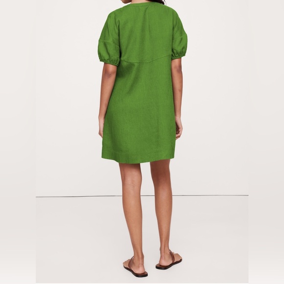 NWT Banana Republic Linen Tie Front Mini Dress - Size L - Picture 2 of 7